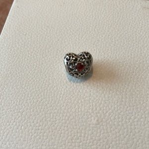 January garnet Pandora heart charm